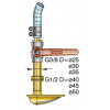 Vattenpickup, 25-35 mm axel