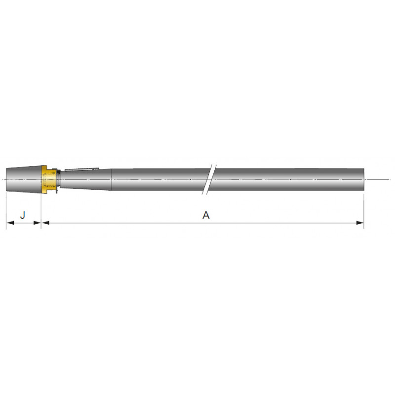 Propelleraxel för 40 mm axel (klicka för längder)
