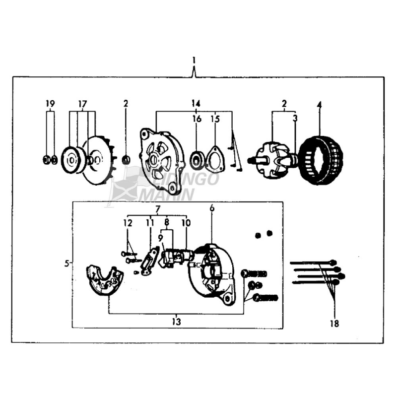 Generator, delar
